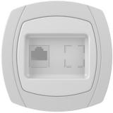 Розетка Oval 1-мест телефон с/у 4Р4С 6034 (10)  (10/200)  (Зак)