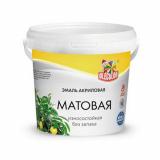 Эмаль акр.матовая  белая  1,0кг  (6) OLECOLOR