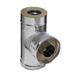 Тройник-сэндвич 90* (430/0,8мм+нерж) Ф150/210 FERRUM (1)
