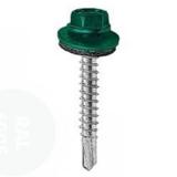 Саморез кровельный 4,8*29 тем.зеленые RAL 6005 (250шт)