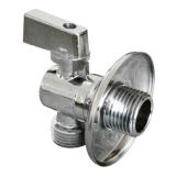 Кран шаровой Aqualink 1/2*3/4 НР угловой с обратным клапаном с отражателем (100/10) AQUALINK