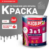 Грунт-эмаль по ржавчине серый 2кг Олеколор(6)