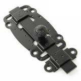 Задвижка дверная ЗД-100-Пл-SL черный матовый (30)
