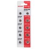 Батарейка таблетка LR69 1,5V (AG6, LR921, G6, 171, GP71A, 371, SR920W) 10 шт. блистер REXANT (10)