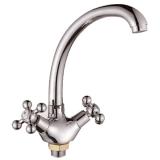 Смеситель DIKALAN для кухни маховик, гайка, Хром Без подводки (24) D3003-X24