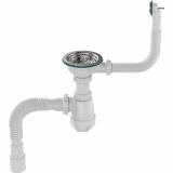 Сифон для гранитной мойки 3 1/2х40 кругл.перелив с г/т 40х40/50 белый Aquant (20) B0139-20-MR