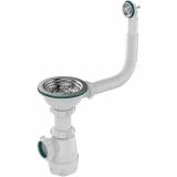 Сифон для гранитной мойки 3 1/2х40 круглый перелив белый Aquant (29) B0142-29-MR