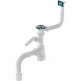 Сифон для умывальника 1 1/2х40 с отводом с/м и переливом с г.т. 40х50 Aquant (25) B0010-25-MR