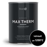 Эмаль термостойкая 1200град  черная 0,8кг Elсon (12)