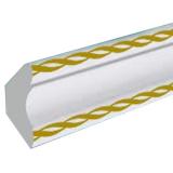 Плинтус FK-4040 (золото) 2,0м 30х30мм экструзионный Флекс (160)