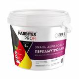 Эмаль акриловая перламутровая износостойкая универсальная золото 0,9л Фарбитекс Профи (6)