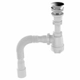 Сифон для умывальника 1 1/4х40 с отверстием перелива с гт 40*40/50 Aquant (30) S4015-30-MR