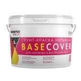Краска-грунт акриловая укрывная под обои и декор. покрытие 9,0л Basecover Фарбитекс Профи (1)