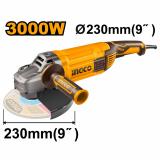 УШМ INGCO d230мм 3000 Вт 6300 об/мин INDUSTRIAL (10) AG30008
