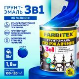 Грунт-эмаль по ржавчине 3в1 синий  1,8кг Фарбитекс (6)