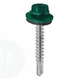 Саморез кровельный 4,8*51/50 тем.зеленые RAL 6005 (250шт)