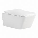 Унитаз подвесной Knois KN9722002 белый, душевой слив, микролифт 53,5*36*34 см (без инсталляции)