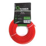 Леска для триммера GROWER (диаметр 3,0мм / ВИТОЙ КВАДРАТ / длина 15м) (180)