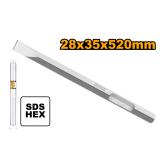 Зубило пикообразное HEX 28х520 мм INGCO DBC04352011 INDUSTRIAL