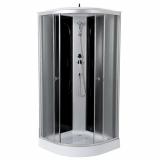 Душевая кабина 90x90x210 KNOIS KN981B1 проф серебристый матовый алюминий, низкий поддон (3)
