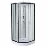 Душевая кабина 90x90x210 KNOIS KN981B2 проф черный матовый алюминий, низкий поддон (3)