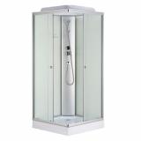 Душевая кабина 90x90x210 KNOIS KN992W проф серебристый матовый алюминий, низкий поддон (3)