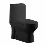 Унитаз моноблок Knois KN617100B черный, душевой тип смыва, микролифт 71*36,5*80 см (Арматура тип B)