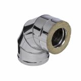 Отвод-сэндвич 90° 430/0,8мм нерж+нерж Ф150/250 FERRUM (1.)