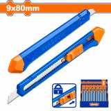 Нож канцелярский  9 мм сегментированным лезвием WADFOW WSK2902 (50)