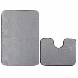 Коврик для ванной набор 60*90/60*45 см круги серый BZ-YH602-8 Baizheng (1/40)