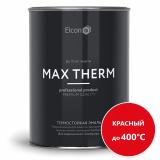 Эмаль термостойкая 400град  красная 0,8кг Elcon (24)