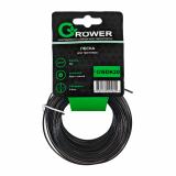 Леска для триммера GROWER (диаметр 2,0мм / КРУГ С ЖИЛОЙ / длина 15м) (240)