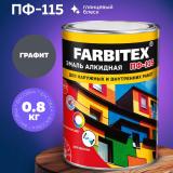 Эмаль ПФ-115 алкидная графит 7024  0,8кг Фарбитекс (14)