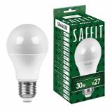 Лампа светодиодная E27 30 Вт 4000K A65 груша 800 лм SAFFIT (10/100)