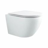 Унитаз подвесной Knois KN9722003 безободковый смыв Торнадо микролифт 50,5*36*36см (без инсталляции)