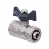 Кран шаровой 1/2x20 вн-ц, DN15, PN40, бабочка (100) AQUALINK