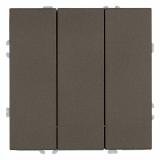 Выключатель 3-клавишный (механизм) soft touch 250В 10А Эмили антрацит STEKKER (12/60/120)