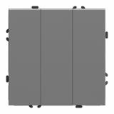 Выключатель 3-клавишный (механизм) soft touch 250В 10А Эмили платиново-серый STEKKER (12/60/120)