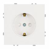 Розетка 1-местная с шторкой (механизм) soft touch c/з 250В 16А Эмили белый фарфор STEKKER (1/120)