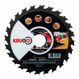 Диск пильный для циркулярных пил по дереву 125*22.23+20+16 24T mm KRUGO WA125024