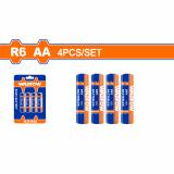 Батарейка AA Пальчиковая 1,5V R6  4 шт WADFOW WJX1K05